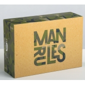 Складная коробка Man rules - 16 х 23 см. - Сима-Ленд - купить с доставкой в Йошкар-Оле