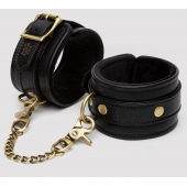 Черные оковы на ноги Bound to You Faux Leather Ankle Cuffs - Fifty Shades of Grey - купить с доставкой в Йошкар-Оле