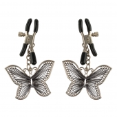 Зажимы на соски с бабочками Butterfly Nipple Clamps - Pipedream - купить с доставкой в Йошкар-Оле