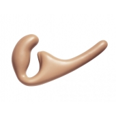 Бежевый безремневой страпон Seduction - 20,5 см. - Lola Games - купить с доставкой в Йошкар-Оле