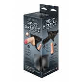 Черный пояс для женщин BEST SELECT с 3 насадками - LOVETOY (А-Полимер) - купить с доставкой в Йошкар-Оле