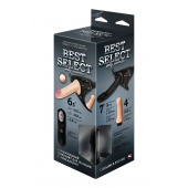 Черный женский пояс BEST SELECT с 3 насадками и вибрацией - LOVETOY (А-Полимер) - купить с доставкой в Йошкар-Оле