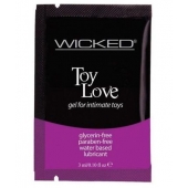 Лубрикант на водной основе для использования с игрушками WICKED Toy Love - 3 мл. - Wicked - купить с доставкой в Йошкар-Оле