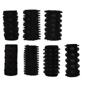 Набор из 7 черных насадок PENIS SLEEVES SET - Dream Toys - в Йошкар-Оле купить с доставкой