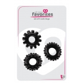 Набор из 3 черных эрекционных колец SET OF 3 COCKRINGS - Dream Toys - в Йошкар-Оле купить с доставкой