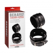 Черные оковы Classic Ankle Cuffs - Chisa - купить с доставкой в Йошкар-Оле