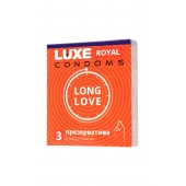 Презервативы с продлевающим эффектом LUXE Royal Long Love - 3 шт. - Luxe - купить с доставкой в Йошкар-Оле