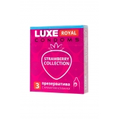 Презервативы с ароматом клубники LUXE Royal Strawberry Collection - 3 шт. - Luxe - купить с доставкой в Йошкар-Оле
