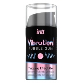 Жидкий интимный гель с эффектом вибрации Vibration! Bubble Gum - 15 мл. - INTT - купить с доставкой в Йошкар-Оле
