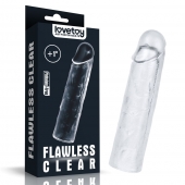 Прозрачная насадка-удлинитель Flawless Clear Penis Sleeve Add 1 - 15,5 см. - Lovetoy - в Йошкар-Оле купить с доставкой