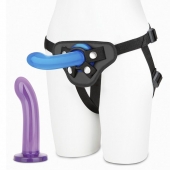 Страпон унисекс Beginners Strap-On с 2 насадками - 15 и 13 см. - Lux Fetish - купить с доставкой в Йошкар-Оле