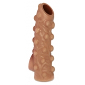 Телесная насадка с бугорками и открытой головкой Nude Sleeve S - 10 см. - KOKOS - в Йошкар-Оле купить с доставкой
