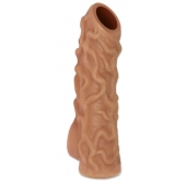 Телесная насадка с венками и открытой головкой Nude Sleeve S - 10 см. - KOKOS - в Йошкар-Оле купить с доставкой