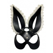 Маска зайки с бежевым кружевом на ушках - БДСМ Арсенал - купить с доставкой в Йошкар-Оле