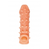 Телесная закрытая насадка с пупырышками Cock Sleeve Size L - 17,6 см. - KOKOS - в Йошкар-Оле купить с доставкой