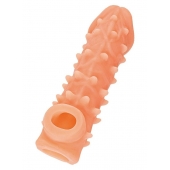 Телесная закрытая насадка с пупырышками Cock Sleeve Size L - 17,6 см. - KOKOS - в Йошкар-Оле купить с доставкой