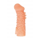 Телесная закрытая насадка с шершавой головкой Cock Sleeve Size L - 17,6 см. - KOKOS - в Йошкар-Оле купить с доставкой