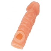 Телесная закрытая насадка с шершавой головкой Cock Sleeve Size L - 17,6 см. - KOKOS - в Йошкар-Оле купить с доставкой