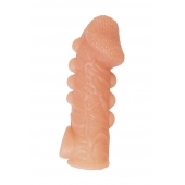 Телесная закрытая насадка с шишечками Cock Sleeve Size S - 13,8 см. - KOKOS - в Йошкар-Оле купить с доставкой