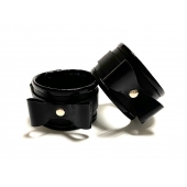 Черные наручники с бантиками из эко-кожи - БДСМ Арсенал - купить с доставкой в Йошкар-Оле