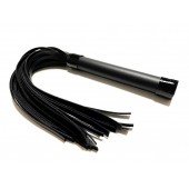 Черная плеть из эко-кожи - 42 см. - БДСМ Арсенал - купить с доставкой в Йошкар-Оле