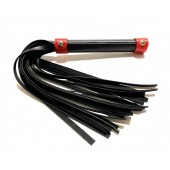 Черно-красная плеть из эко-кожи - 42 см. - БДСМ Арсенал - купить с доставкой в Йошкар-Оле