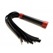 Черно-красная плеть из эко-кожи - 42 см. - БДСМ Арсенал - купить с доставкой в Йошкар-Оле