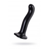 Черный стимулятор для пар P G-Spot Dildo Size M - 18 см. - Strap-on-me - в Йошкар-Оле купить с доставкой