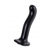 Черный стимулятор для пар P G-Spot Dildo Size L - 19 см. - Strap-on-me - в Йошкар-Оле купить с доставкой