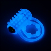 Голубое, светящееся в темноте виброкольцо Lumino Play Vibrating Penis Ring - Lovetoy - в Йошкар-Оле купить с доставкой