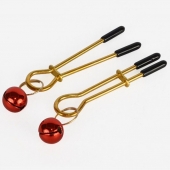 Золотистые зажимы с колокольчиками Gold - Sitabella - купить с доставкой в Йошкар-Оле