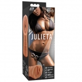 Мастурбатор-вагина цвета карамели Julieta с вибрацией - Blush Novelties - в Йошкар-Оле купить с доставкой