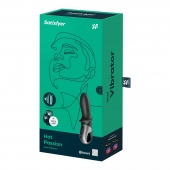 Черный анальный вибратор Hot Passion с функцией нагрева - Satisfyer - в Йошкар-Оле купить с доставкой