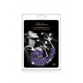 Зажимы для сосков с фиолетовой цепочкой Sweet Caress Nipple Chain - Sweet Caress - купить с доставкой в Йошкар-Оле