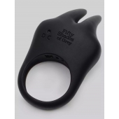 Черное эрекционное виброкольцо Sensation Rechargeable Vibrating Rabbit Love Ring - Fifty Shades of Grey - в Йошкар-Оле купить с доставкой