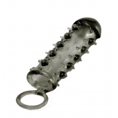 Дымчатая стимулирующая насадка с закрытой головкой SAMURAI PENIS SLEEVE BLACK - 14,5 см. - NMC - в Йошкар-Оле купить с доставкой