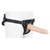 Пустотелый страпон Harness CLASSIC с бандажом - 19,5 см. - LOVETOY (А-Полимер) - купить с доставкой в Йошкар-Оле