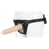 Пустотелый страпон Harness CLASSIC с бандажом - 19,5 см. - LOVETOY (А-Полимер) - купить с доставкой в Йошкар-Оле