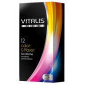 Цветные ароматизированные презервативы VITALIS PREMIUM color   flavor - 12 шт. - Vitalis - купить с доставкой в Йошкар-Оле