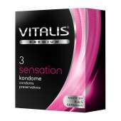 Презервативы с пупырышками и кольцами VITALIS PREMIUM sensation - 3 шт. - Vitalis - купить с доставкой в Йошкар-Оле