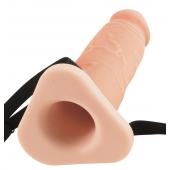 Телесный реалистичный фаллоимитатор с полостью Silicone Hollow Extension - 20 см. - Pipedream - купить с доставкой в Йошкар-Оле