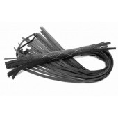 Аккуратная чёрная плетка  из натуральной кожи - БДСМ Арсенал - купить с доставкой в Йошкар-Оле