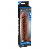 Коричневая насадка с кольцом Perfect 2 Extension with Ball Strap - 19 см. - Pipedream - в Йошкар-Оле купить с доставкой