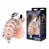 Серебристая клетка для члена Urethral Play Cage - BlueLine - купить с доставкой в Йошкар-Оле