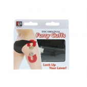 Металлические наручники с чёрной меховой опушкой - Dream Toys - купить с доставкой в Йошкар-Оле