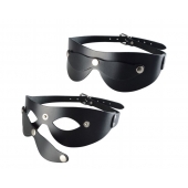 Черная кожаная маска  Новичок - Sitabella - купить с доставкой в Йошкар-Оле