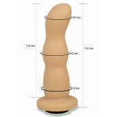 Телесная рельефная насадка Harness - 14,2 см. - LOVETOY (А-Полимер) - купить с доставкой в Йошкар-Оле