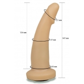 Телесная гладкая насадка Harness - 14,7 см. - LOVETOY (А-Полимер) - купить с доставкой в Йошкар-Оле