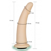 Телесная гладкая насадка-фаллоимитатор Harness - 17 см. - LOVETOY (А-Полимер) - купить с доставкой в Йошкар-Оле