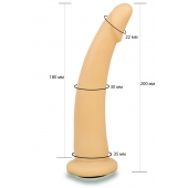 Телесная гладкая насадка-фаллоимитатор Harness - 20 см. - LOVETOY (А-Полимер) - купить с доставкой в Йошкар-Оле